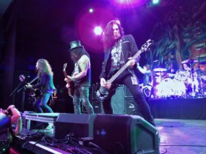 Slash and his band live in concert